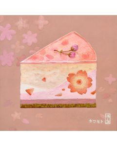 桜いちごのレアチーズケーキ